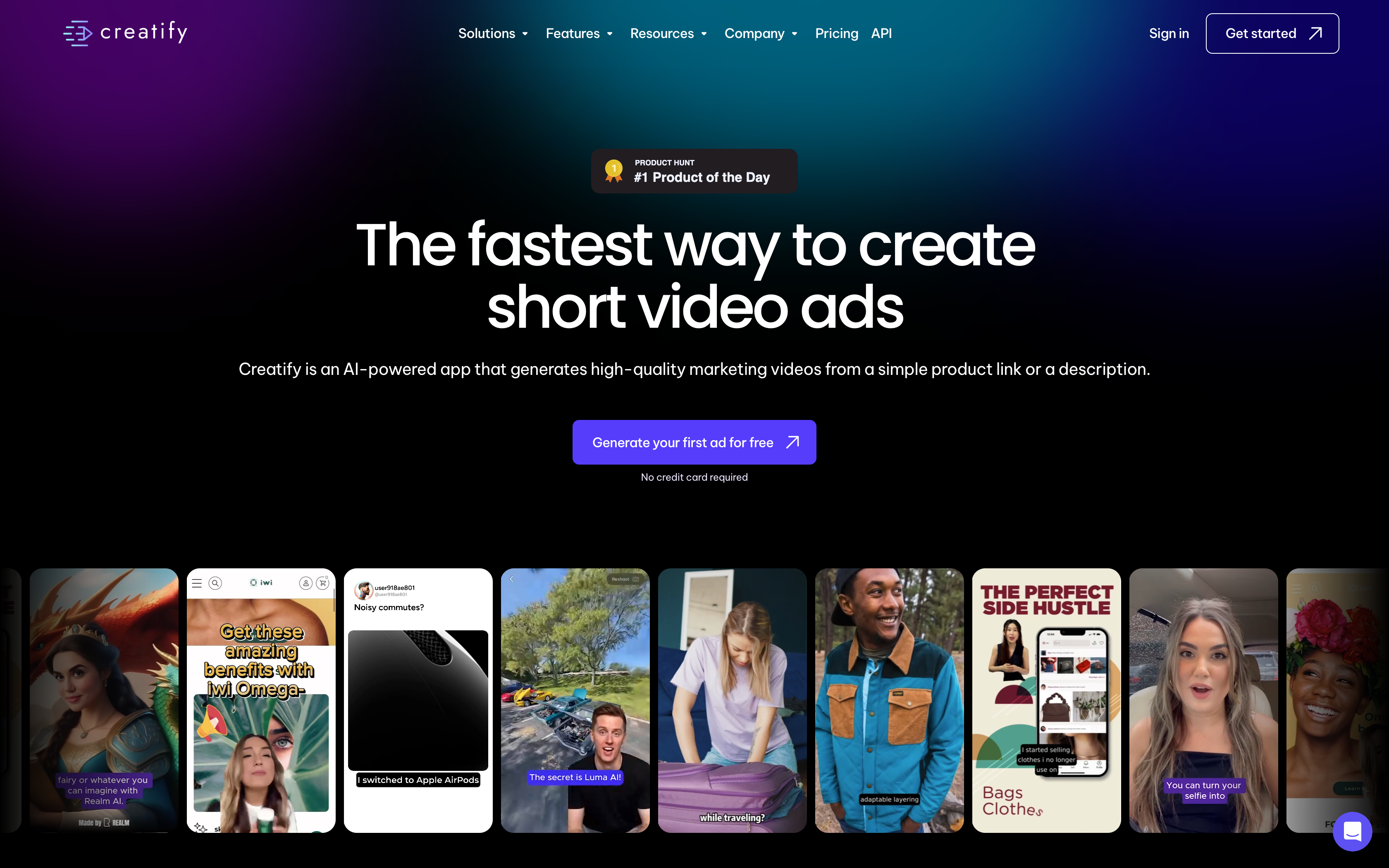 Instant Video Ads from Any Product URL