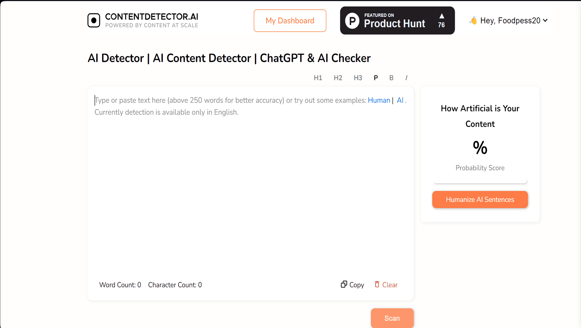 Contentdetector: unmatched AI-powered plagiarism protection.