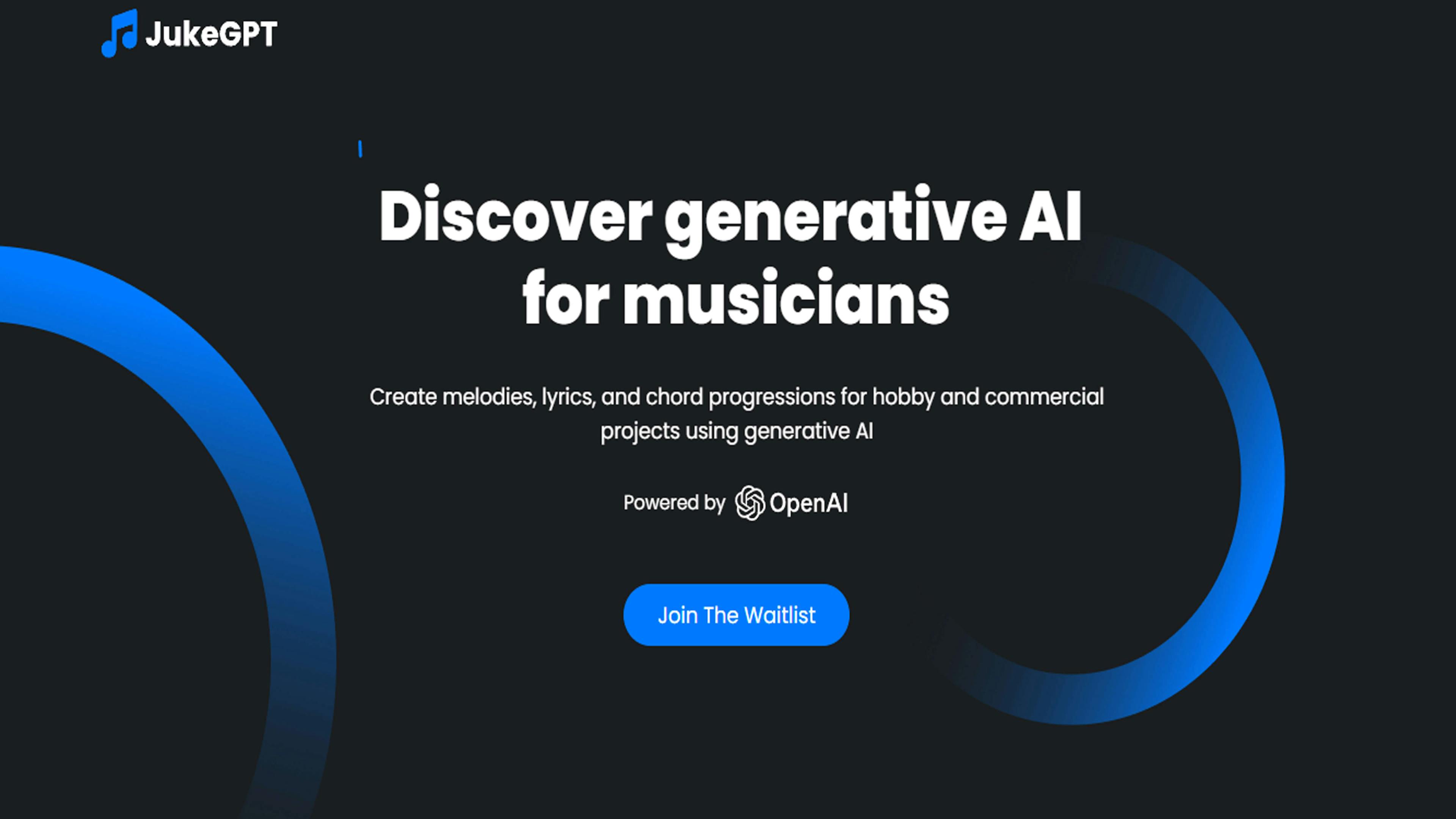 Create personalized playlists effortlessly with JukeGPT.