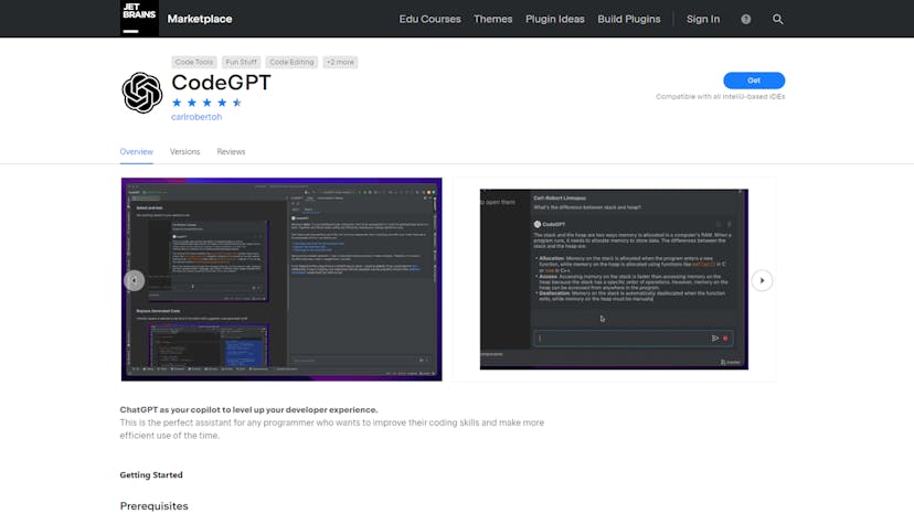 CodeGPT - IntelliJ IDEs Plugin | Marketplace