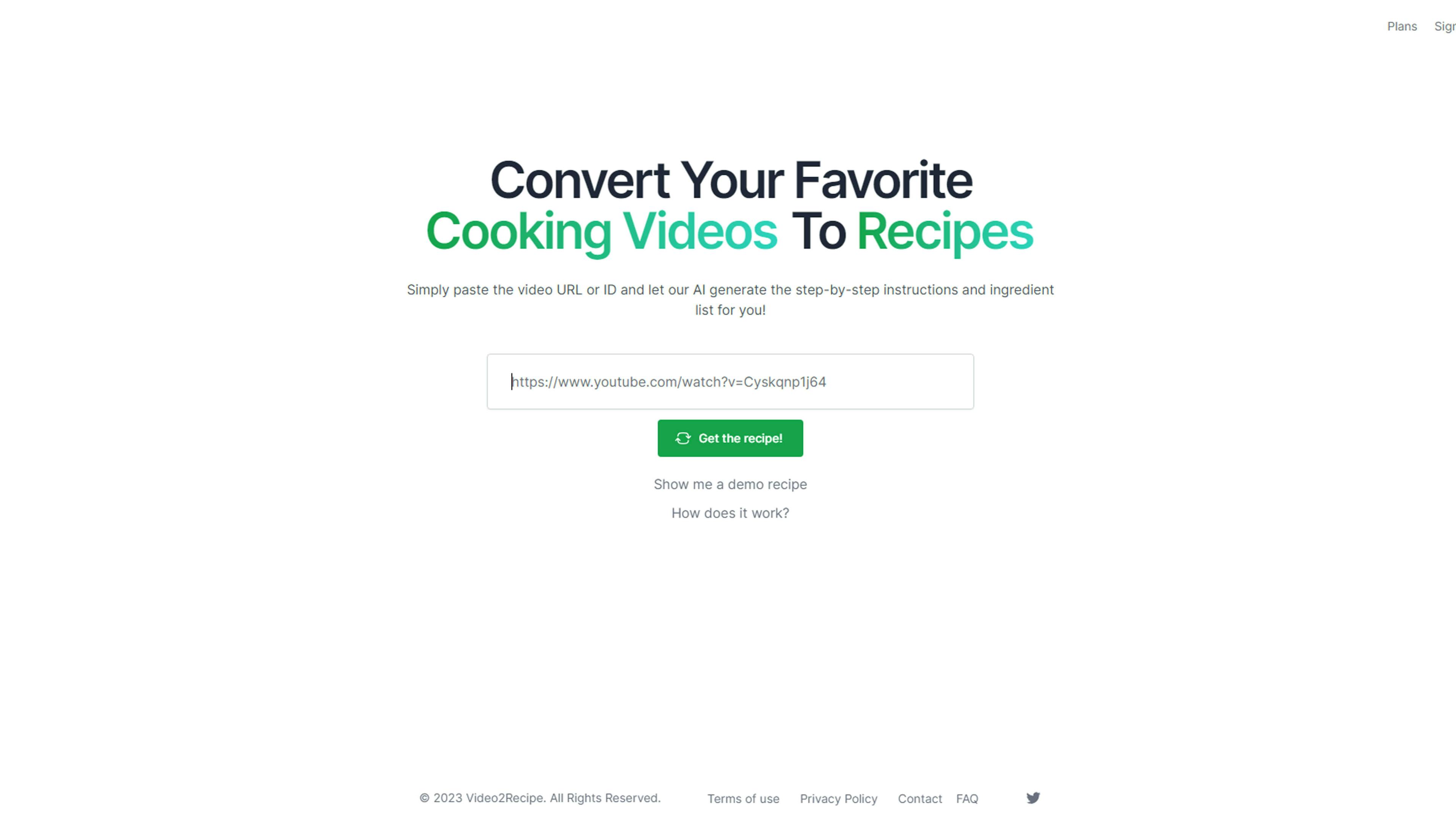 Video2Recipe