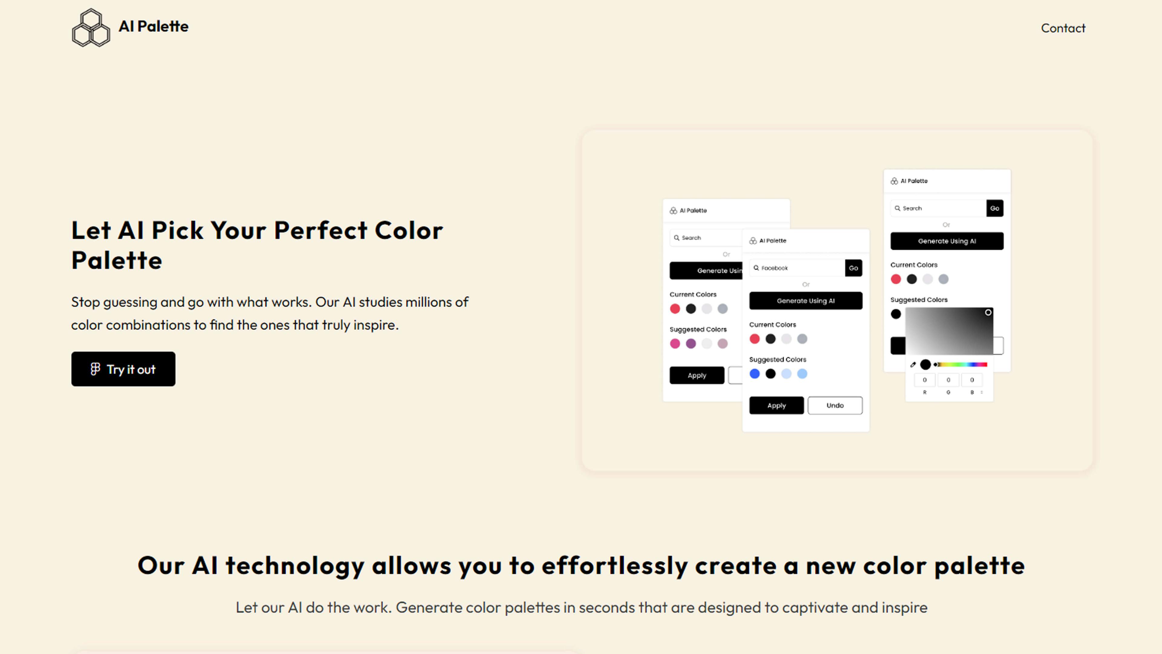 Inspire your design with AI-driven colors!