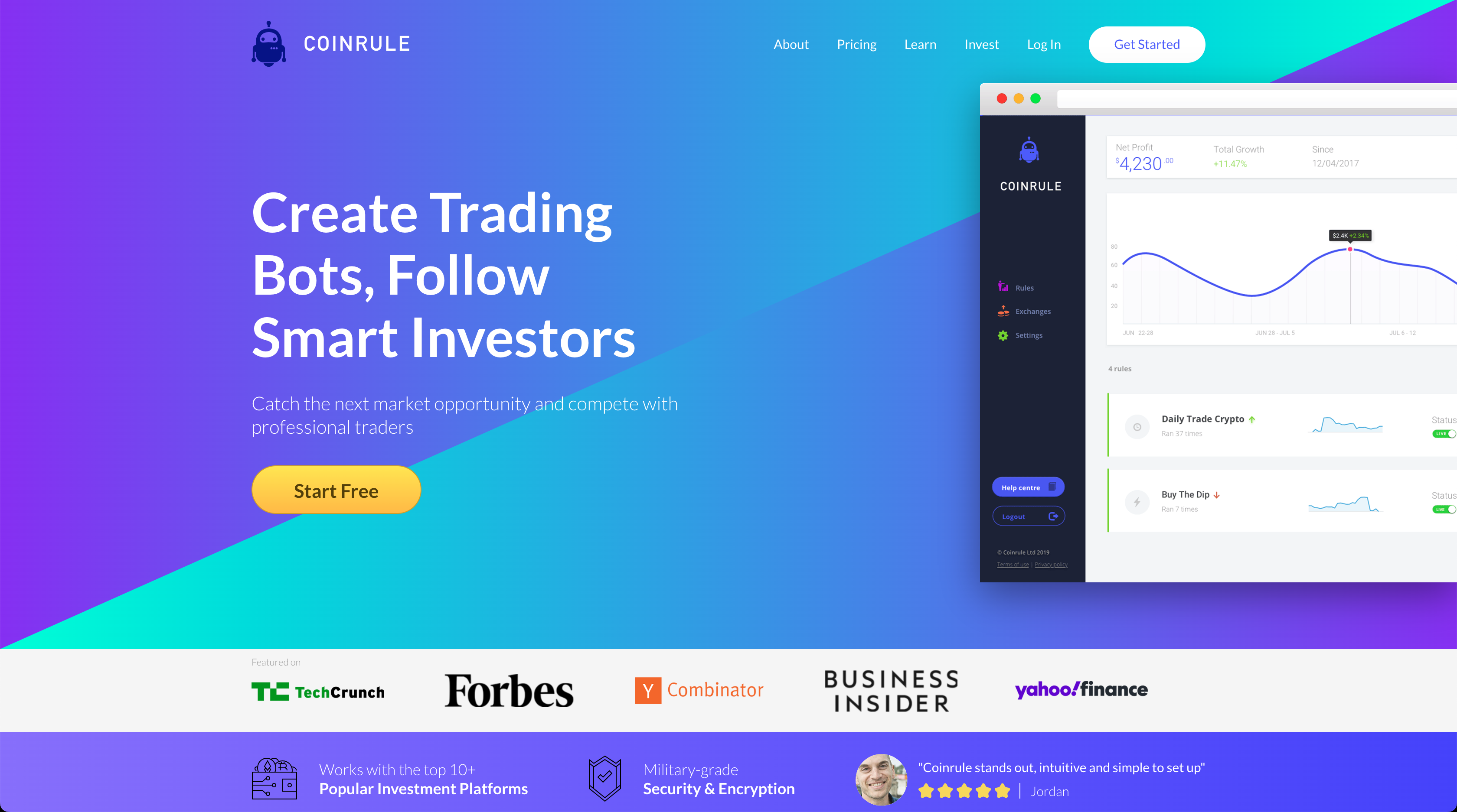 Automate crypto trading with smart rules