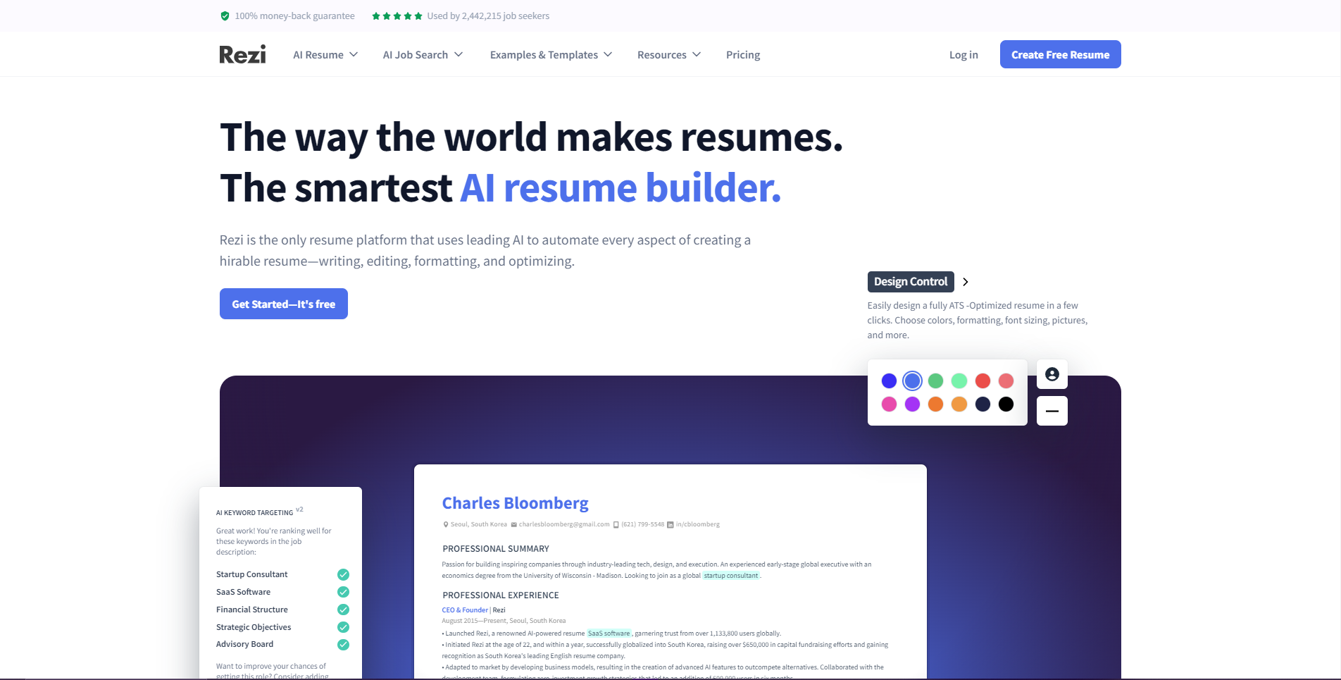 Create professional resumes with AI precision