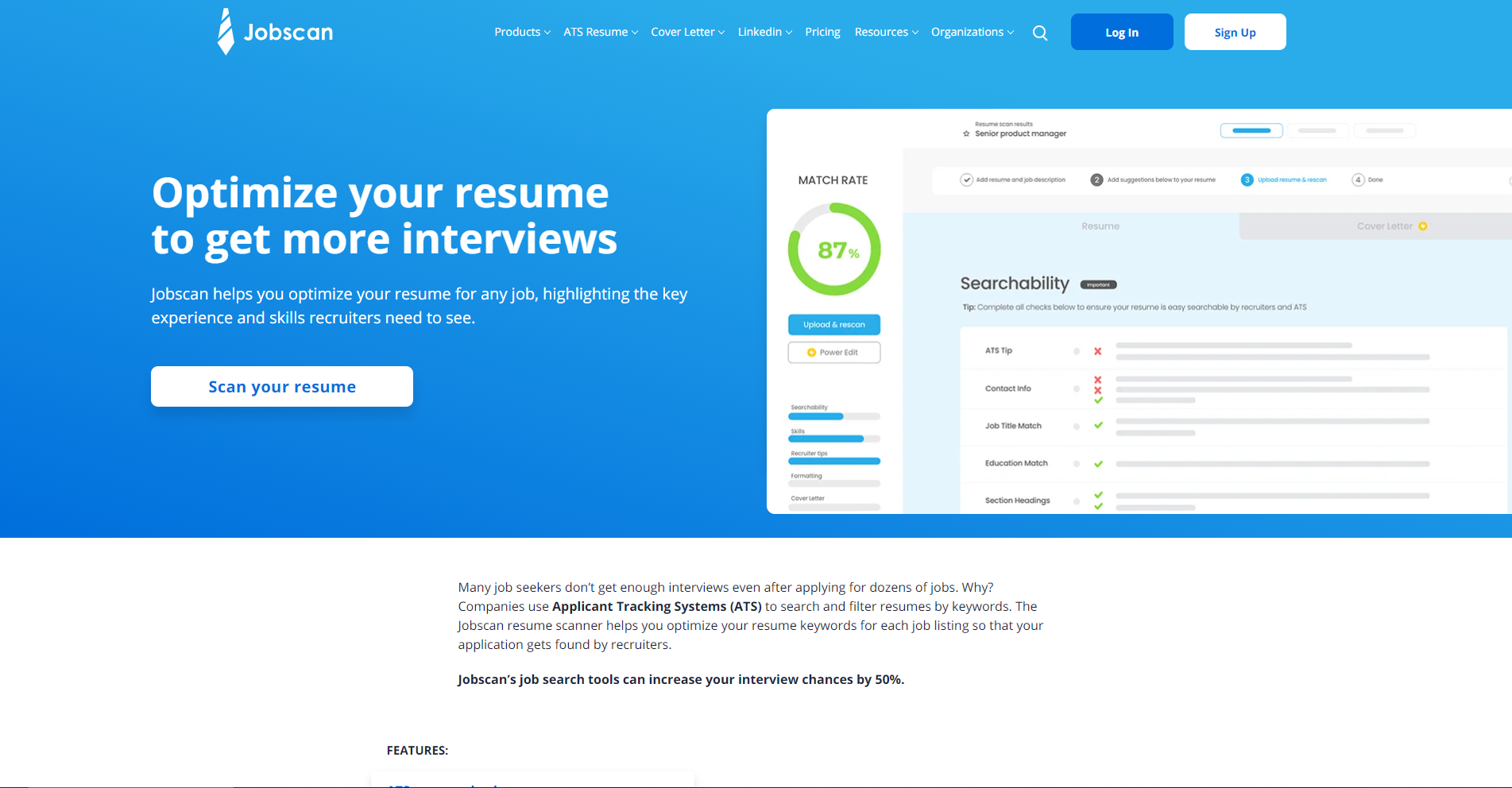 Optimize your resume, get more interviews