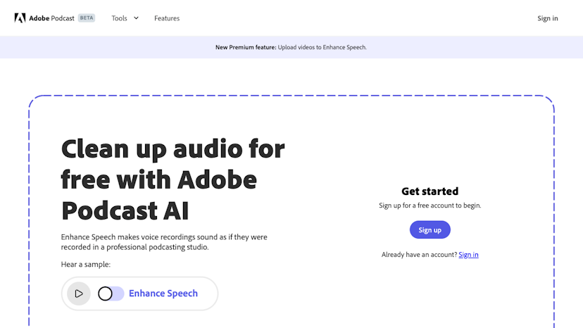 Adobe Podcast AI