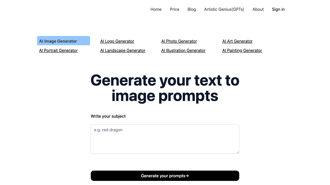 Unleash creativity with AI-powered prompts!