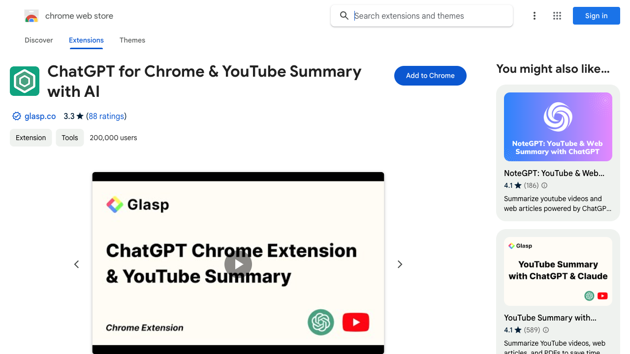ChatGPT Chrome extension