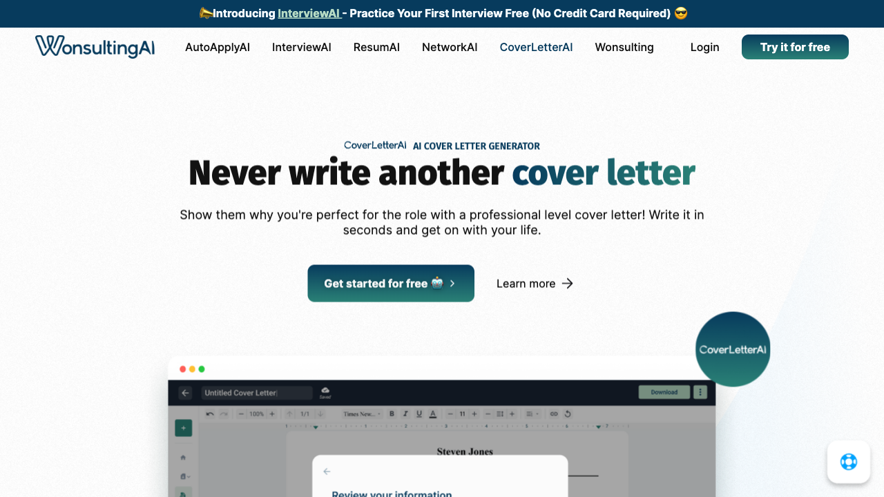 Craft your edge: AI-driven cover letters in seconds