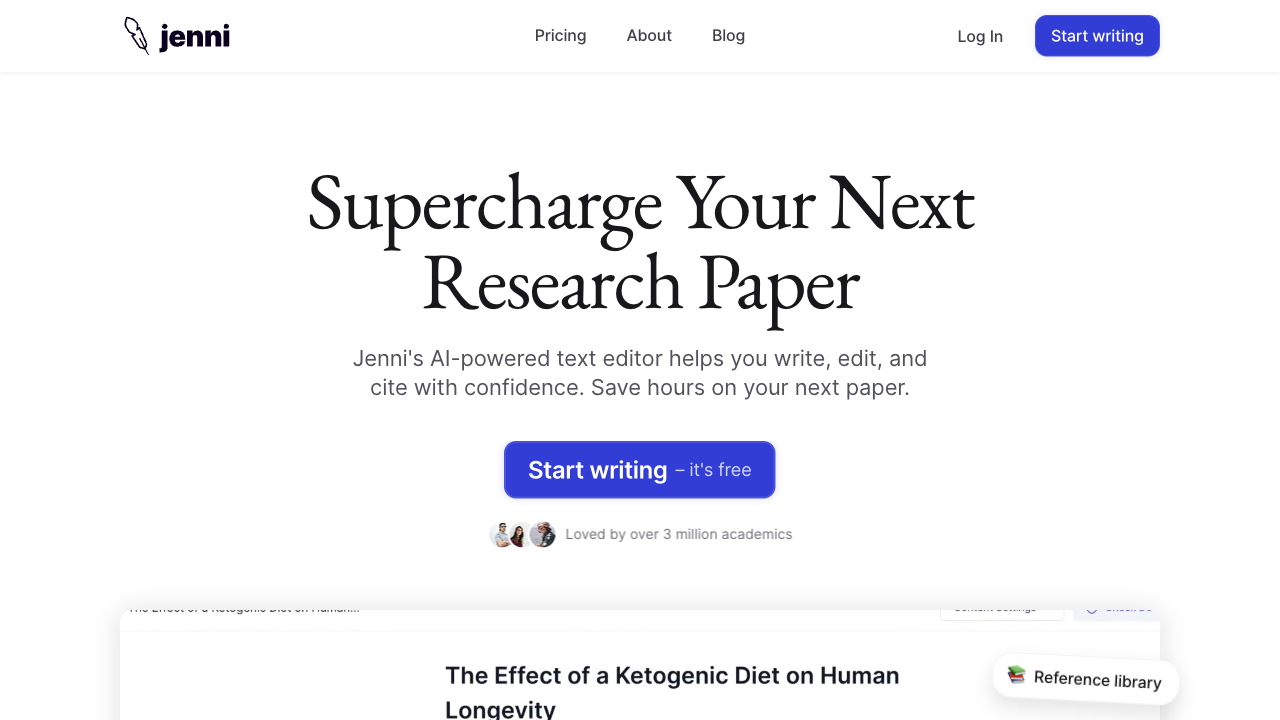 Jenni: Your Writing Assistant, Your Creative Partner