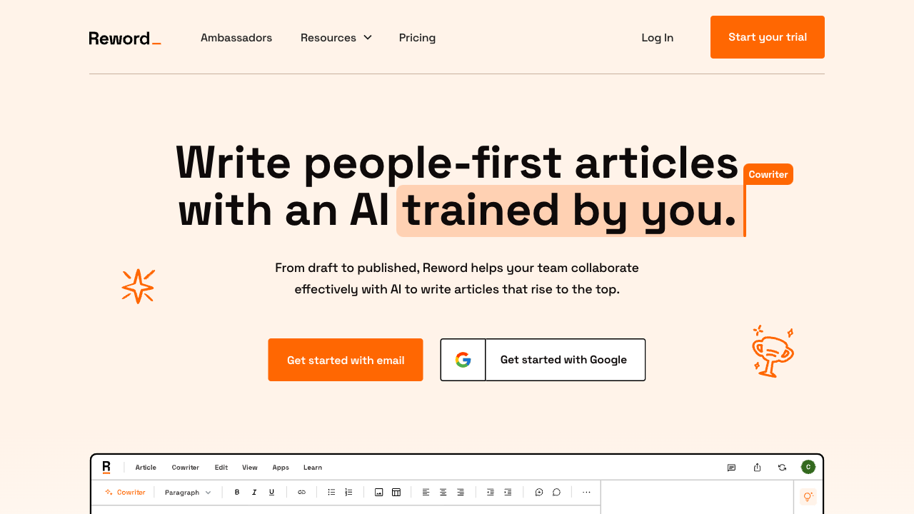 Write with AI that learns your voice