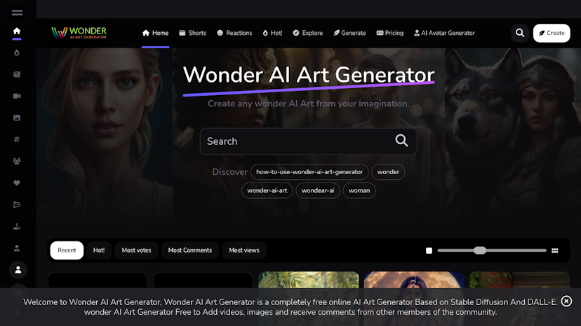 Wonder Ai Art Generator